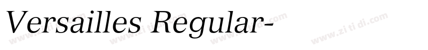 Versailles Regular字体转换